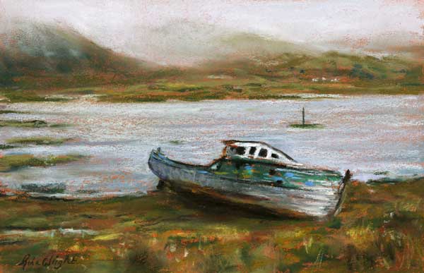 Boat On Mull, Pastel