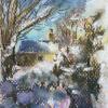 A Warm Hearth Awaits, Pastel